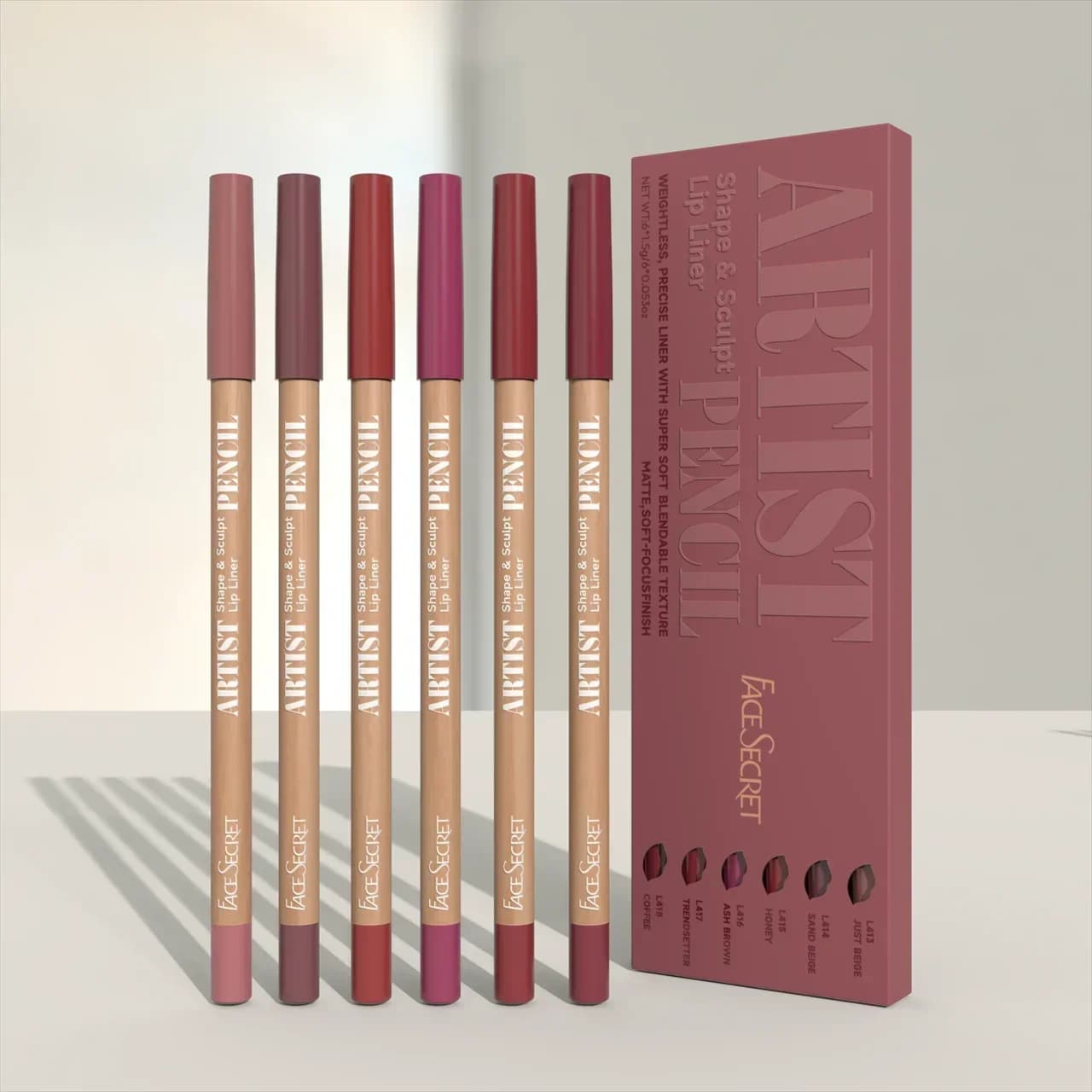 6pcs/set Lip Liner Pen 6 Colors Waterproof And Sweat-proof Not Easy To Fade Non-stick Cup Nude Lipstick Pencil SET