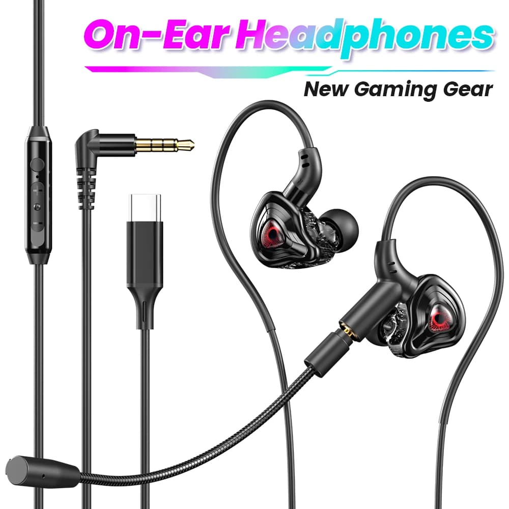 Olaf Headphones Intra-earphone Headphones HD Wired Headphones with Noise Cancellation Auxiliary Gaming Headphones with Laptop Phone Microphone