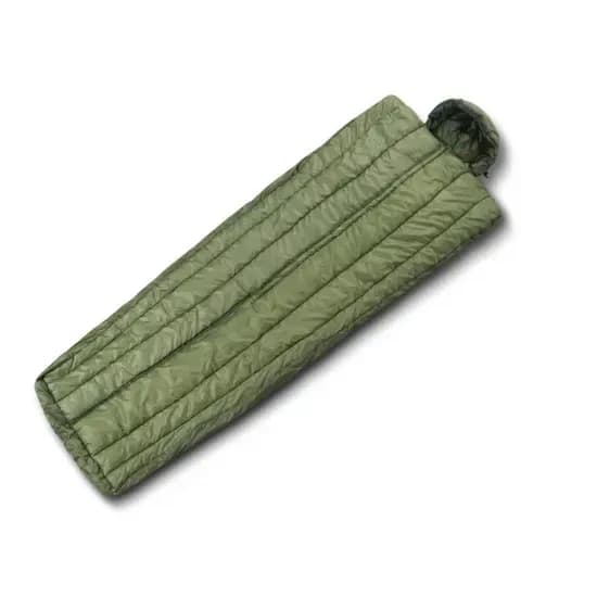Insulated camping sleeping bag with waterproof protective coating
