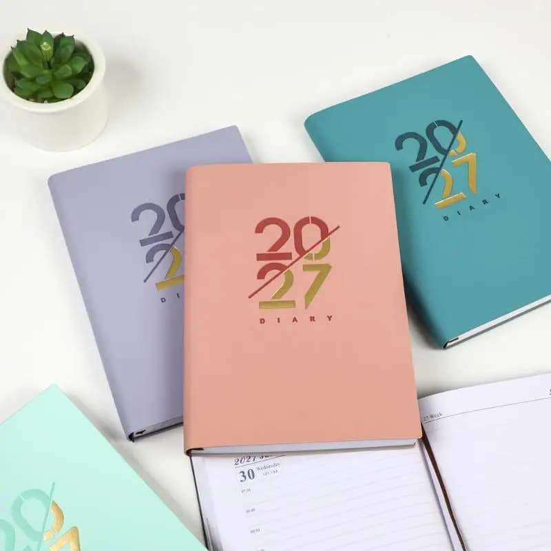 12 Months Agenda Planning Notebook English 2027 Schedule Planner Notepad Wear-resistant Efficiency To-do List Notebook Simple