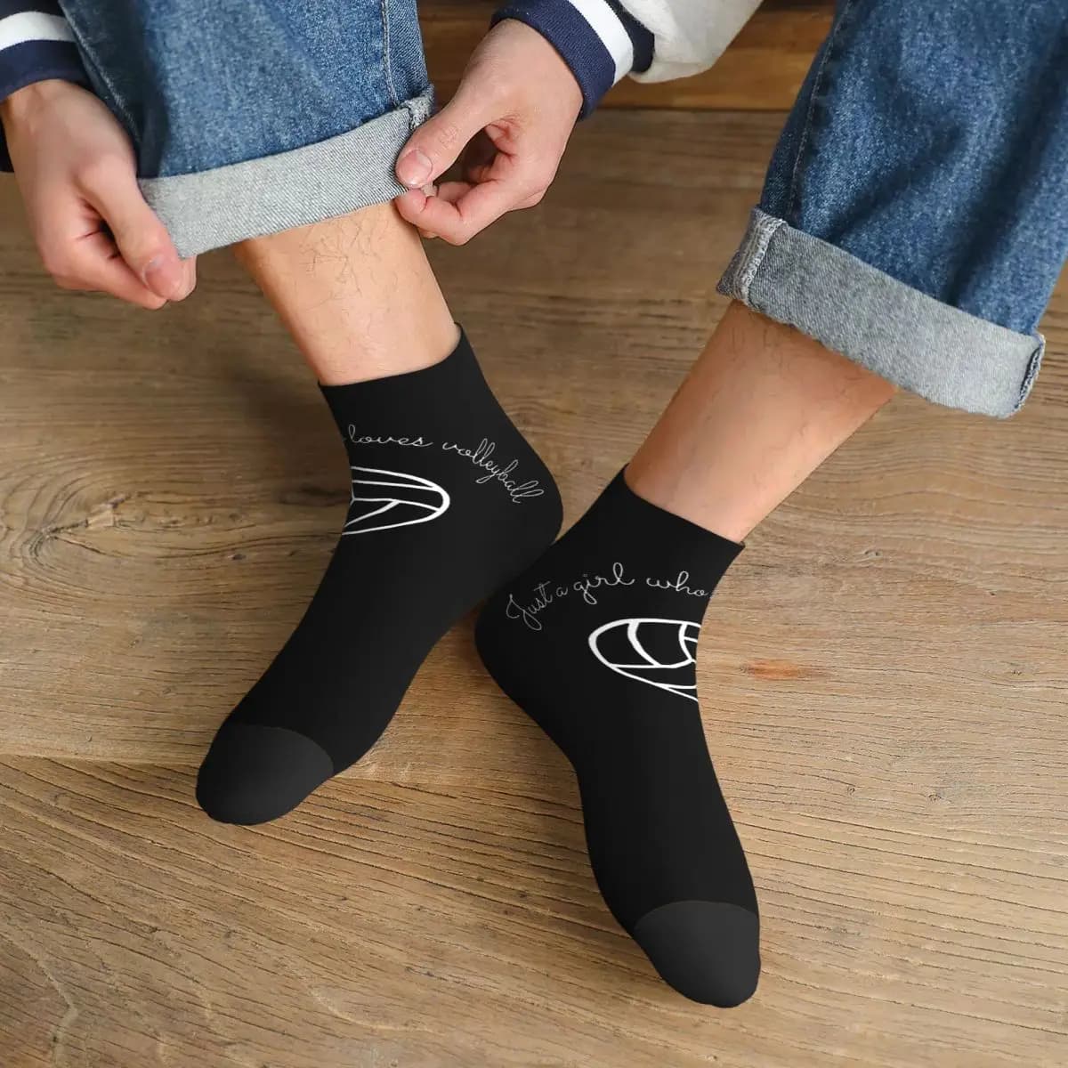 Only a girl who loves Harajuku Volleyball Socks Absorbent sweat socks socks for all seasons accessories for unisex gifts