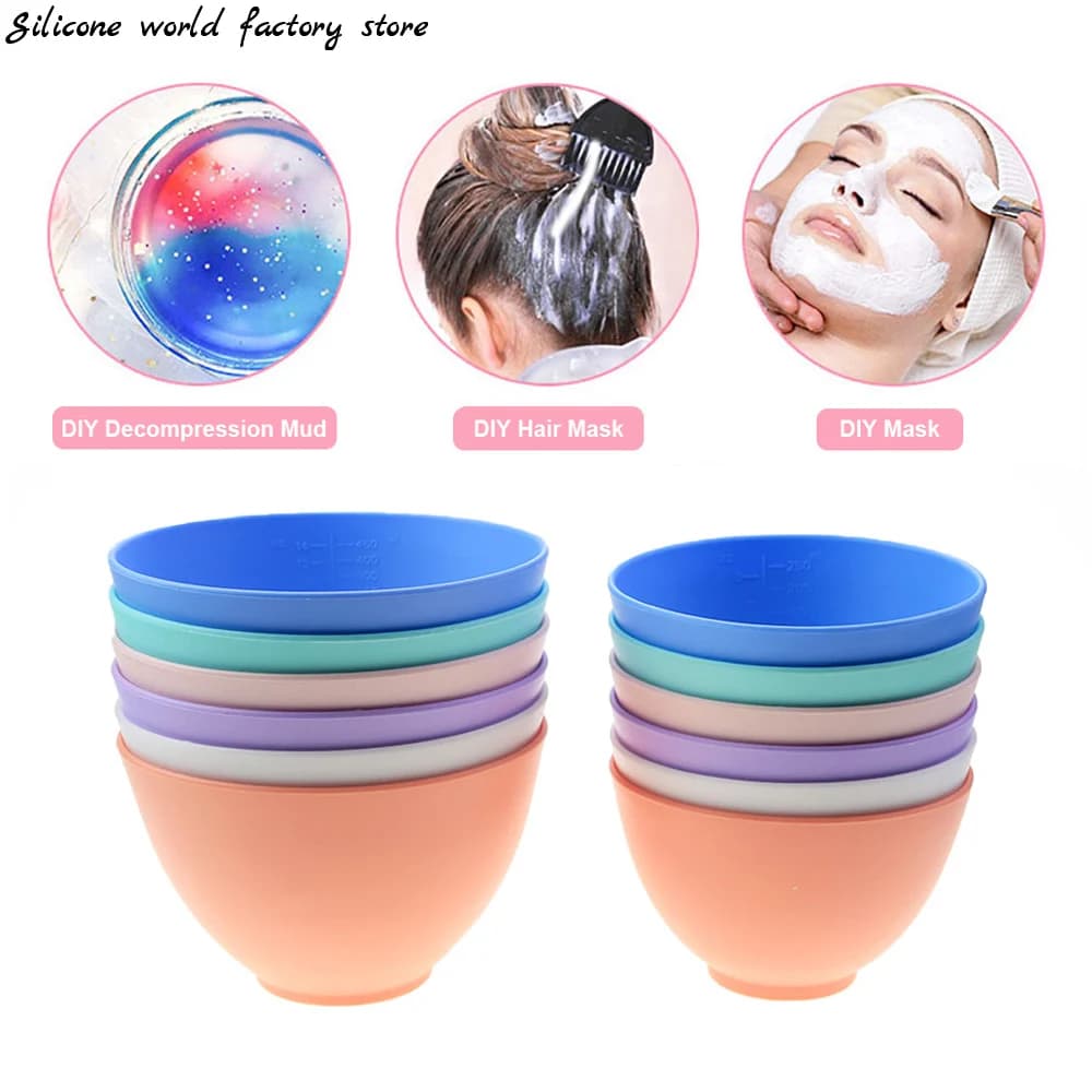 Silicone World 250/450ML maschera in Silicone ciotola agitazione ciotole donne maschera per il viso ciotola di miscelazione cura della pelle del viso strumenti di miscelazione bellezza fai da te
