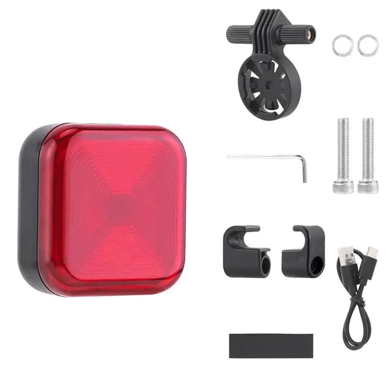 LALA Accessori Luce Posteriore per Bicicletta, Ricaricabile a Sgancio Rapido, Luce Posteriore Lampeggiante per Bici