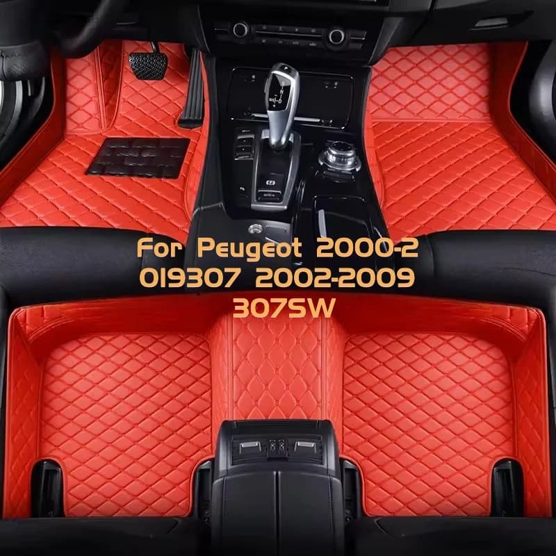 Personalized car mats for Peugeot 307 2000 2001 2002-2019 307SW 2002 2003-2009 Foot Coche Accessories