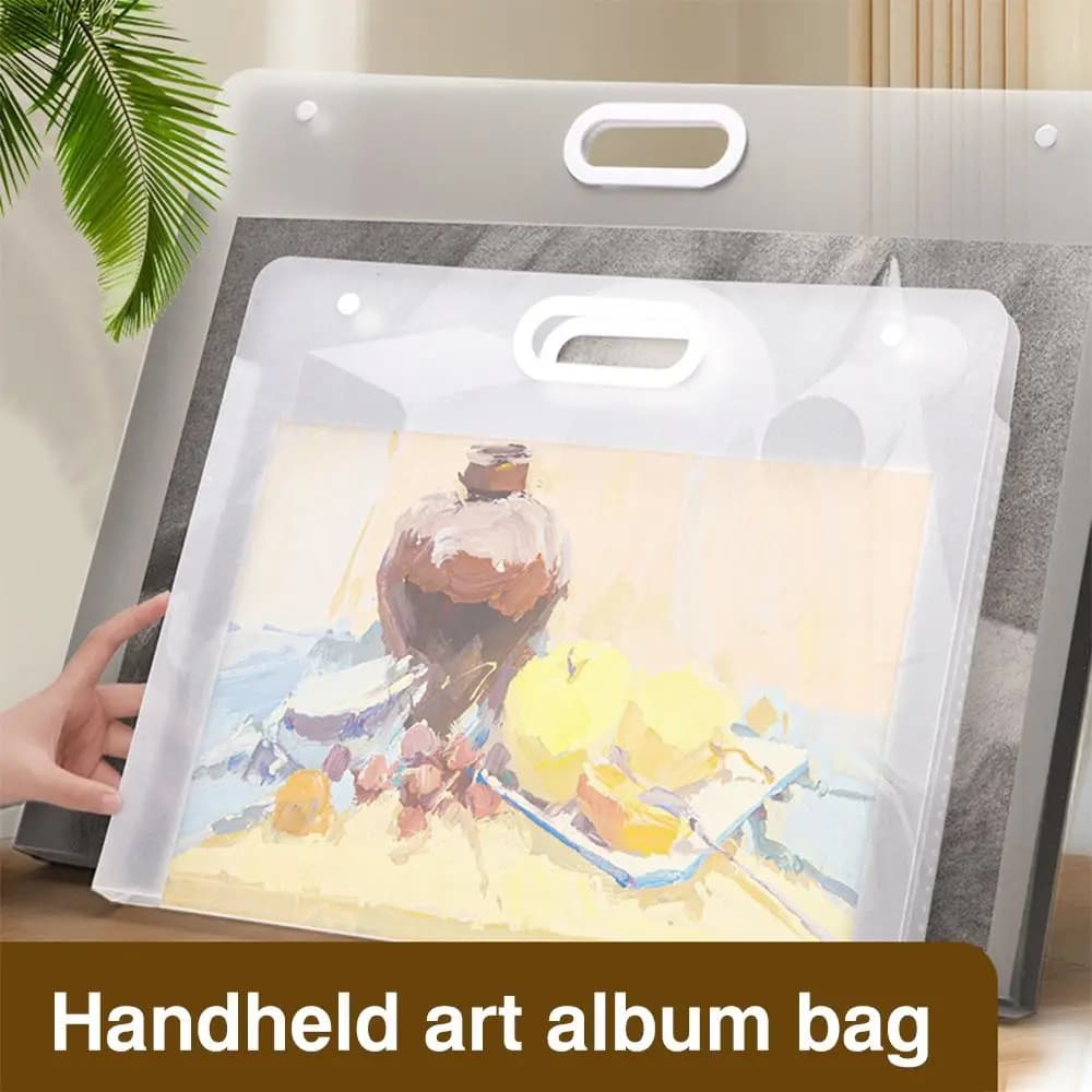 Cartella Portadocumenti Semplice A2/A3/A4, Album Fotografico Portatile Impermeabile, Borsa Porta Carta da Disegno 4K/8K/16K, Regalo per Studenti