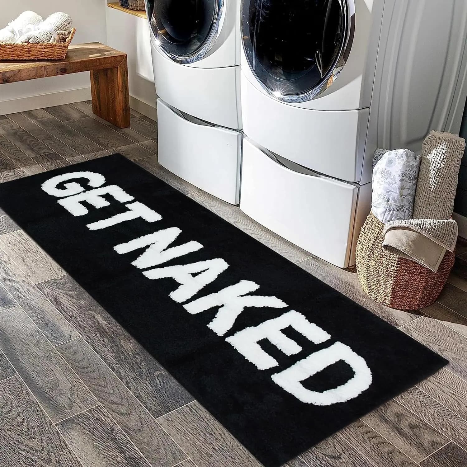 Simpatico e Divertente Tappeto da Bagno, Tappetino in Microfibra Assorbente Antiscivolo, Tappeto Lungo per Bagno, 18"x47"