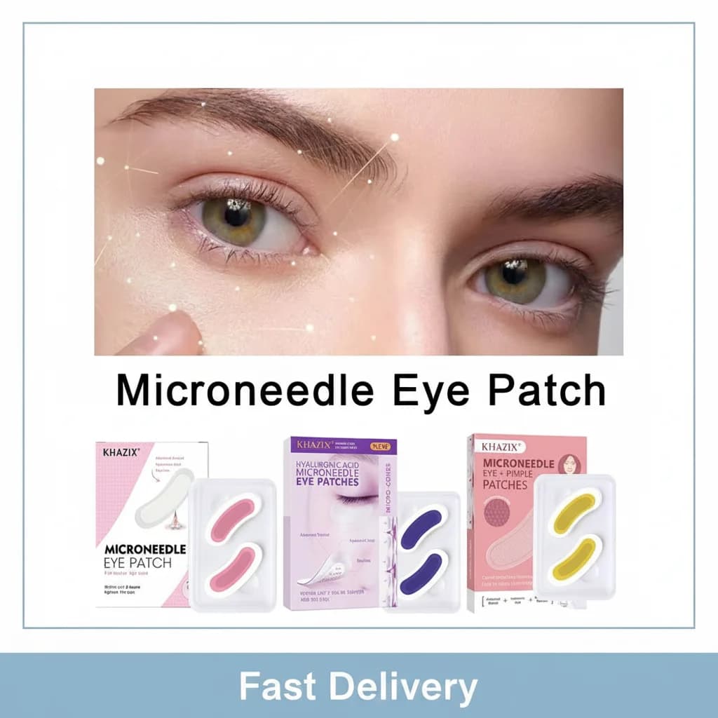 1/3Pairs Microneedle Soluble Eye Patches, Hyaluronic Acid Eye Masks for Deep Hydration, Anti-Wrinkle Firming Skin Care 0.25mm