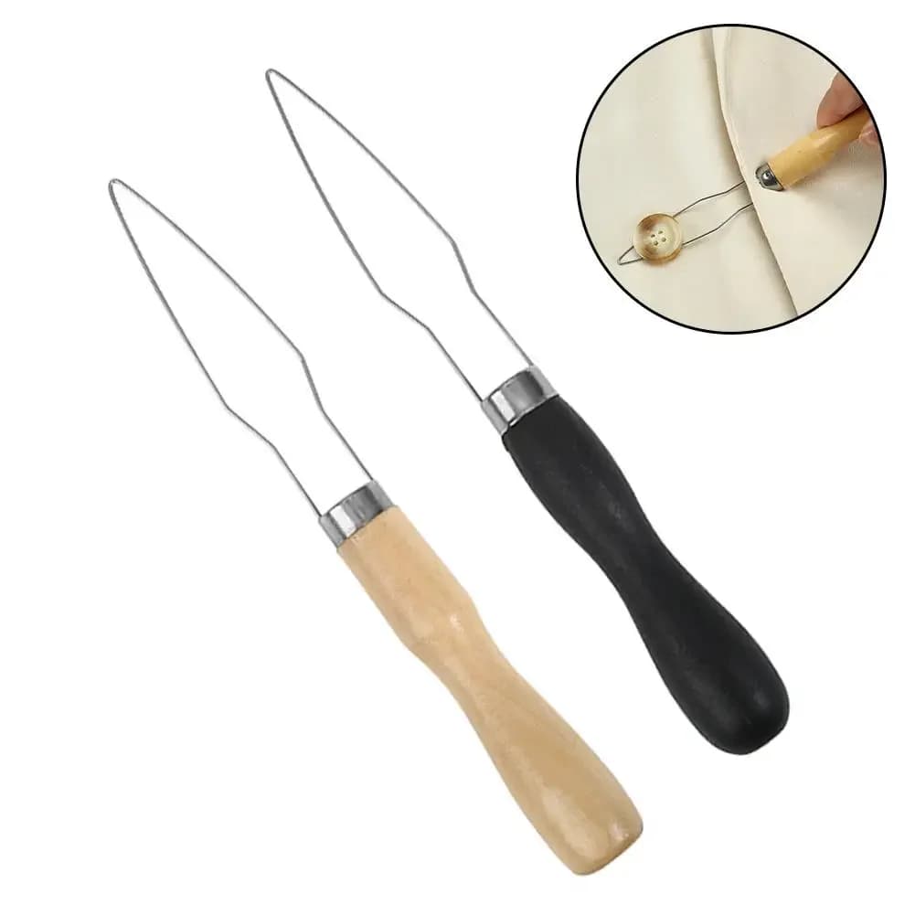 1/2 pezzi fatto a mano pulsante stringer indumento sarto pulsante rapido stringer in legno cucito strumento fai da te girella cintura pulsante di estrazione rapida chiusura