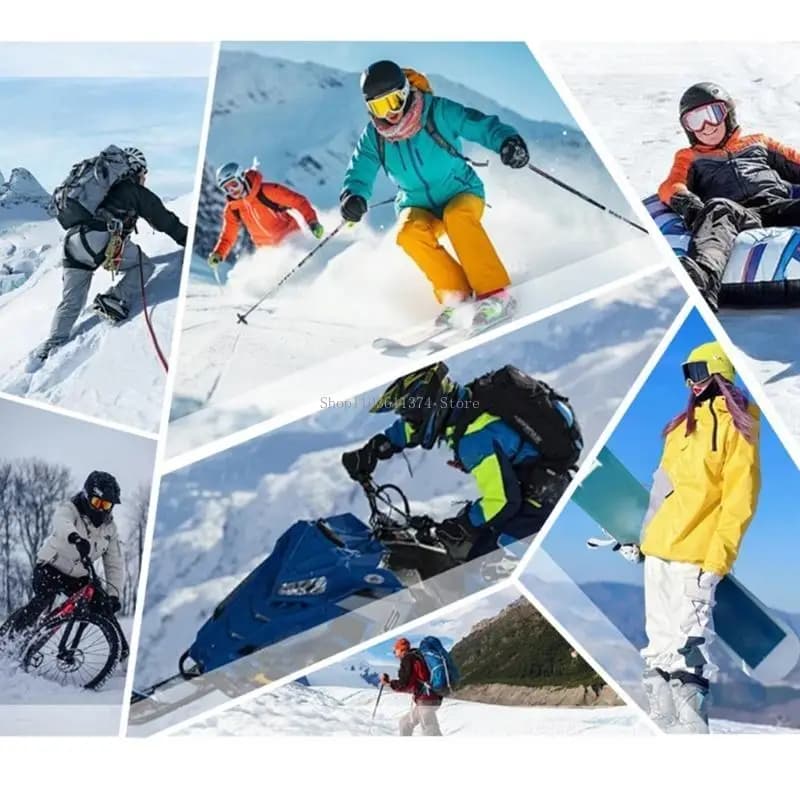 Maschere da snowboard Doppi strati Maschere da sci Maschere da neve antiappannamento Occhiali da snowboard antivento per uomo e