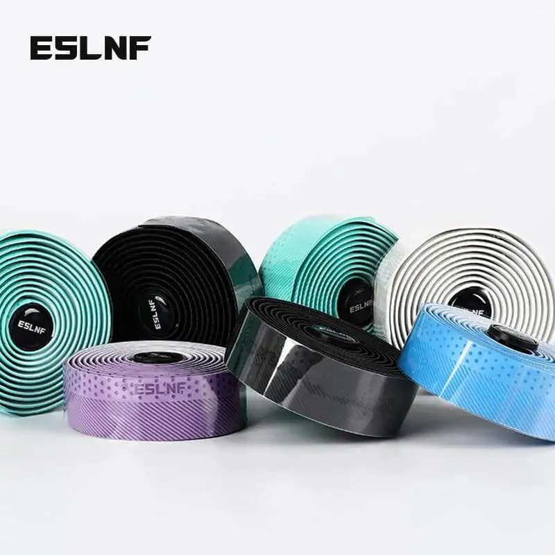 Nastro per Manubrio Bici ESLNF, Resistente e Confortevole, Antiscivolo, Assorbente, in Pelle, per Bici da Strada