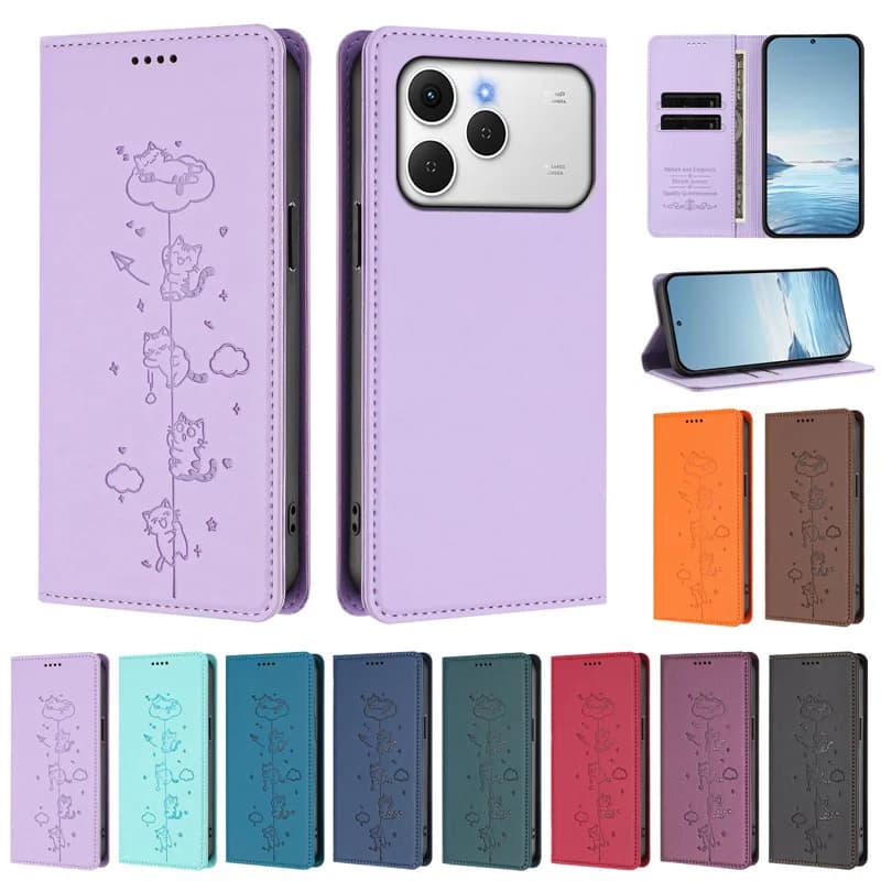 Leather Case Protect Cover For Tecno Spark 50 40 40C 30 30C 20 Pro Plus 9 10C 10 Pro Magic 9T 7 T 7P 6 GO Stand Flip Wallet Case