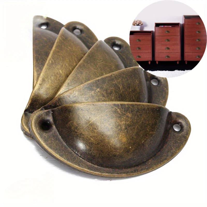 4 pezzi maniglie antiche manopole per mobili vintage maniglia per porta del cassetto retrò maniglia per armadio telaio in ottone tirare ferramenta per mobili