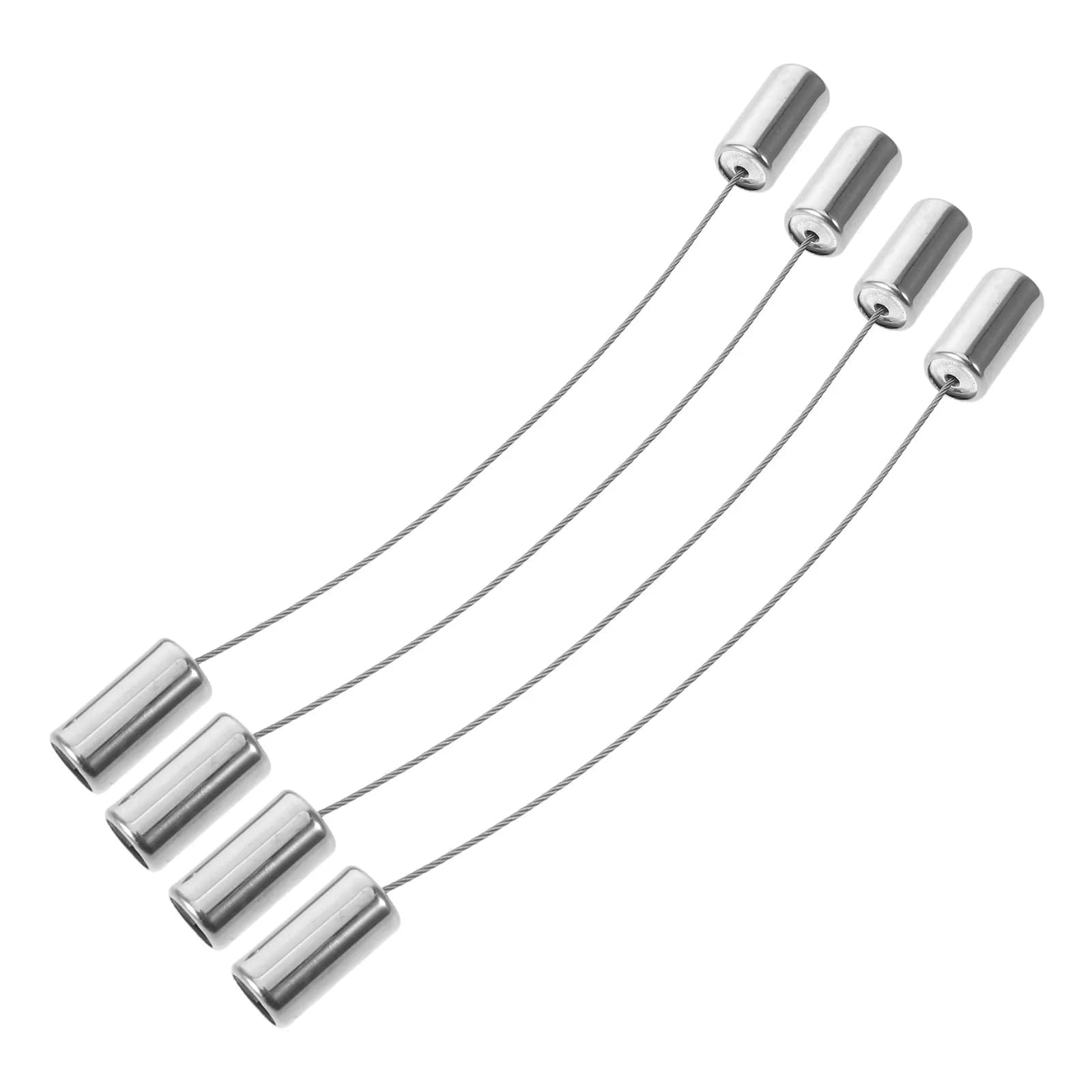 Set di 4 Ganci Connettori in Acciaio Inox per Stendibiancheria, Robusti Fermagli a Cavo per Stendibiancheria da Esterno e Balcone