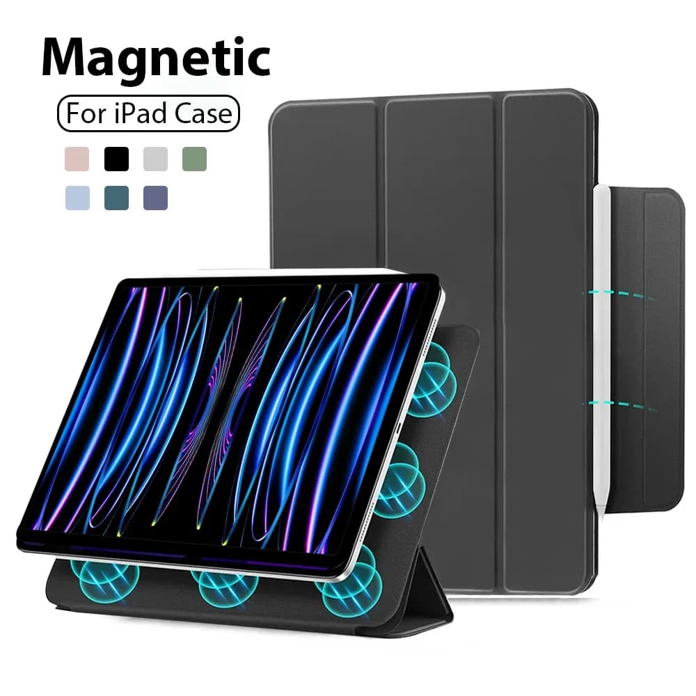 For 2026 New iPad Air 8 th 11 M4 Pro Air 7 6 5 4 10.9 inch " M3 M2 Tablet Case For iPad A16 11 10 12 th Generation Magnetic Case