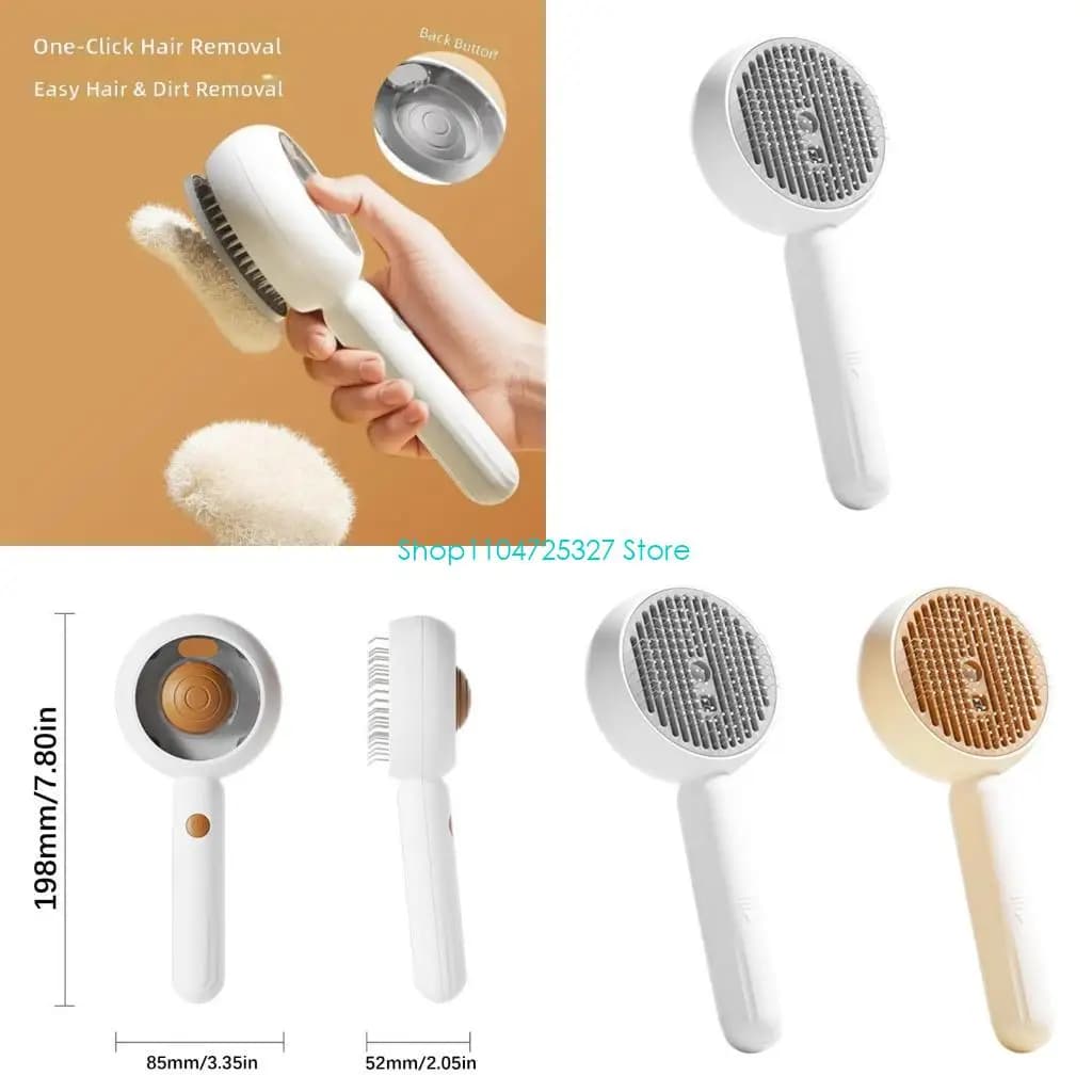 D8KF Multipurpose Pet Grooming Comb Water Sprayer Steamy Brush For Dog Cats Healthy Coat