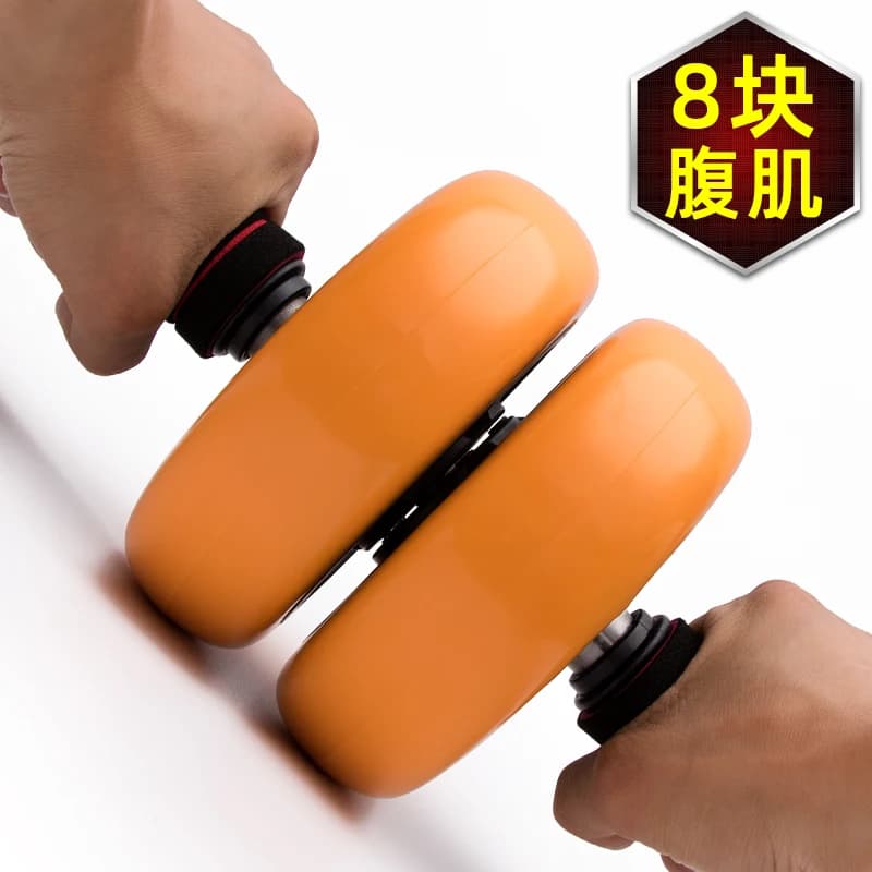 Silent Dual Wheel Ab Roller with Bearings for Men Women Core Workout Home Gym Fitness Equipment Beginner Ab Wheel