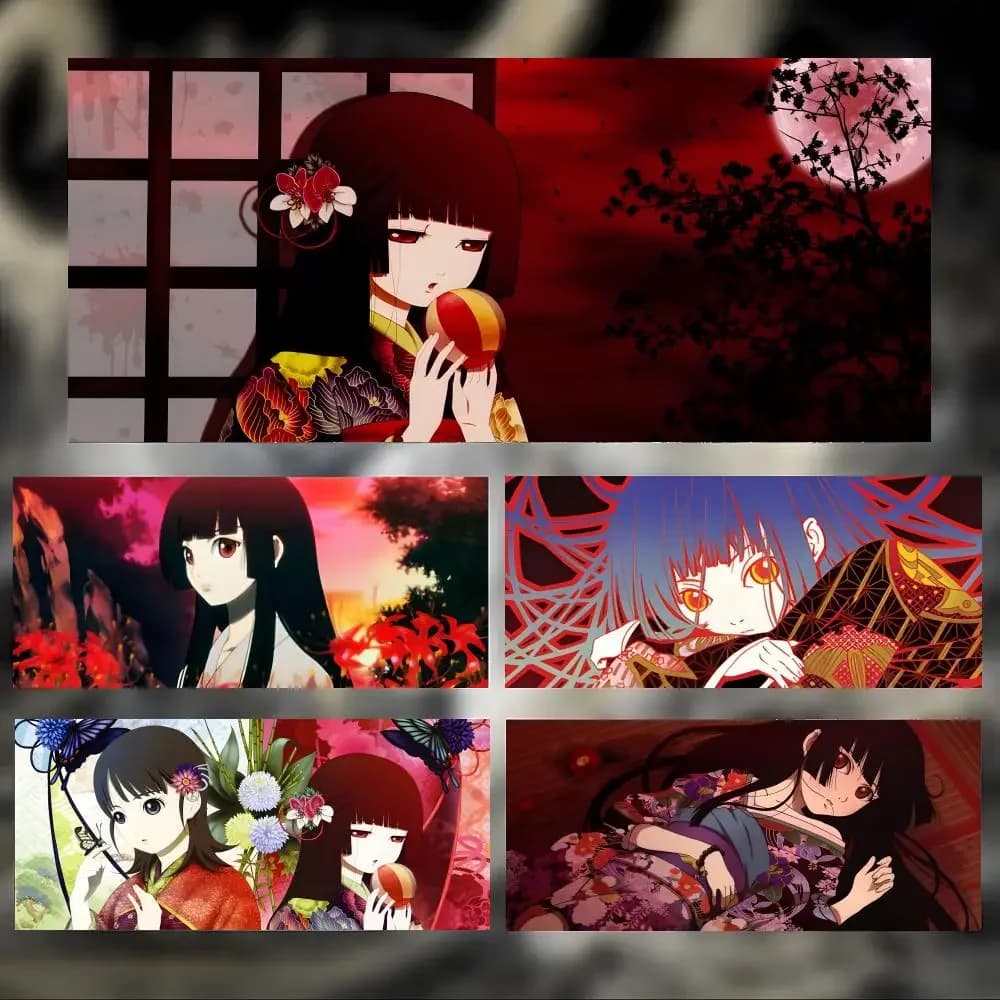 anime dark H-Hell Girl Mouse Pad Large Thick Desk Pad Stitched Edges Gaming Mouse Mat for PC
