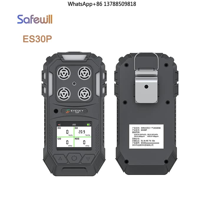 Analizzatori di Carbonio, Rilevatore Portatile di Monossido di Carbonio, Analizzatore di Gas CO 0-500PPM con Misurazione Sonora e Vibrazione Luminosa
