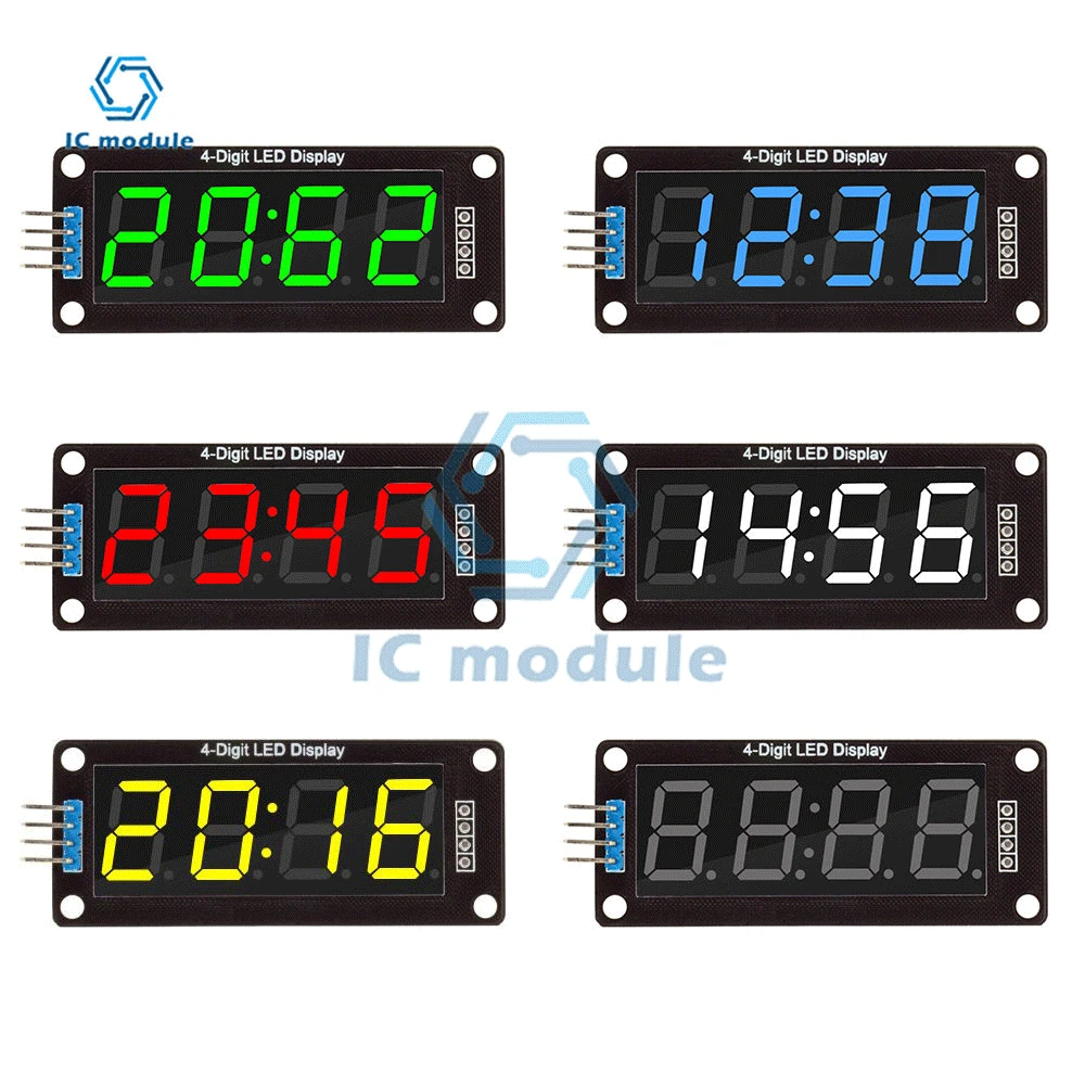 TM1637 Display digitale a tubo LED a 4 Bit da 0.56 "7 segmenti modulo Display tubo digitale giallo/bianco/rosso/verde/blu per Arduino