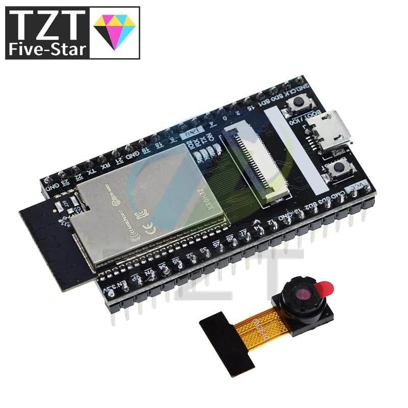 Modulo Fotocamera ESP32 CAM 2022, Scheda ESP32 con Fotocamera, Modulo Wi-Fi e Bluetooth per Arduino IDE C Python Code OV3660