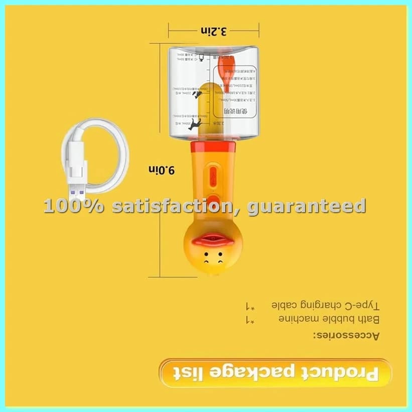 Electric Dispenser Sprayer Duck Shampoo Foamer for Pet, Foaming Soap Dispenser for Bathtub-A28R
