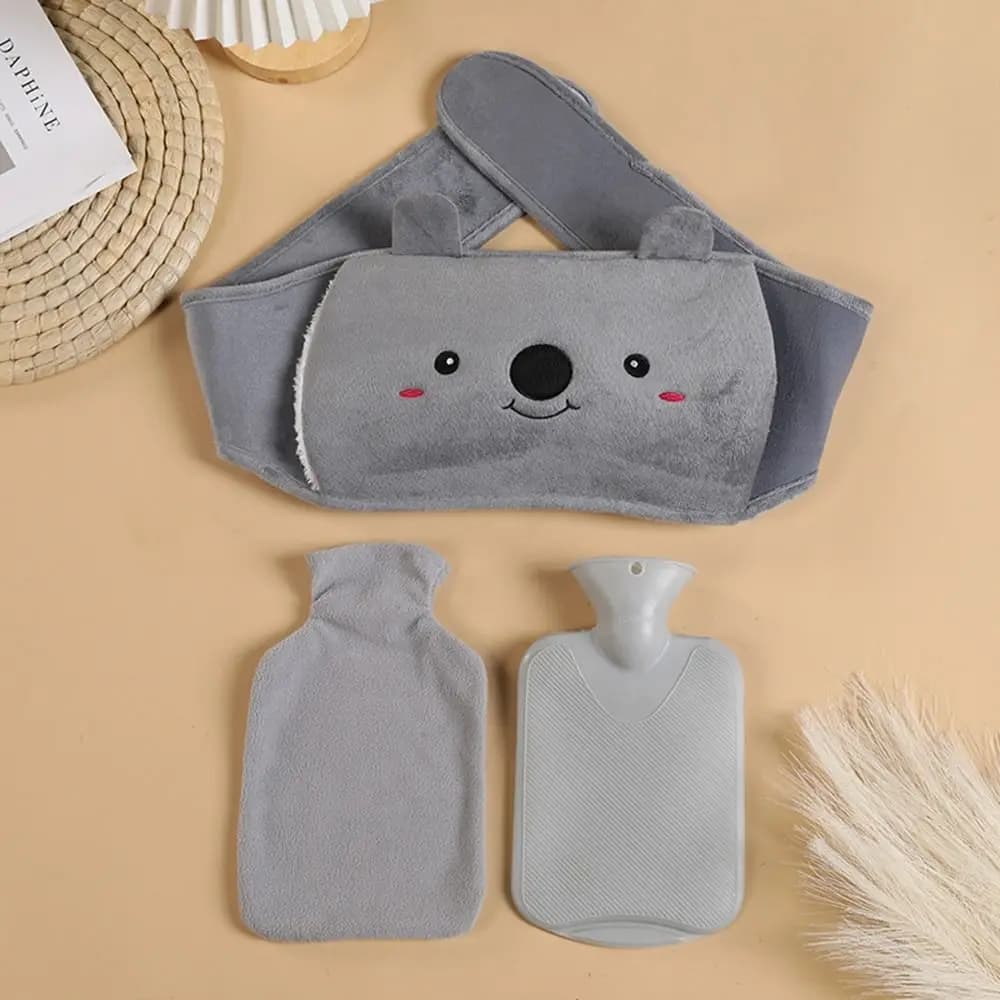 Cute PVC Hot Water Bottle Belt Soft Wearable Hot Water Pouch Hand Warmer Cartoon Warm Water Bag