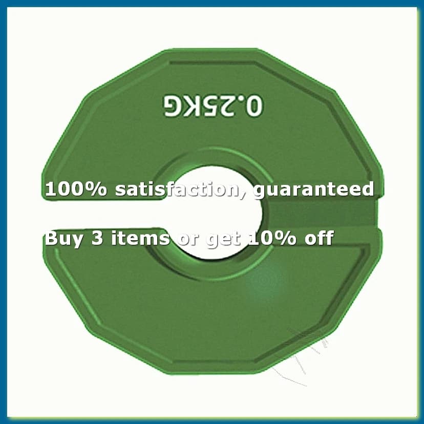 1Pcs Gym Micro-Type Plates Dumbbell Fractional Weight Plate Rubber Fractional Weight Plates Add-on Change Green 0.25KG-FABY