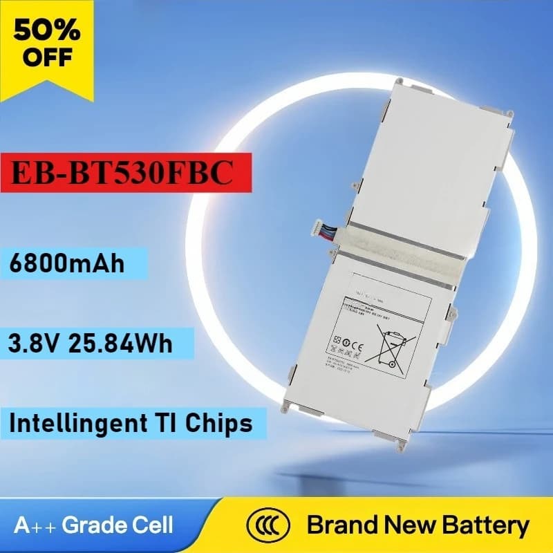 6800mAh EB-BT530FBC EB-BT530FBU EB-BT530FBE Tablet Battery for Samsung Galaxy Tab 4 10.1 SM-T530 T533 T531 T535 T537