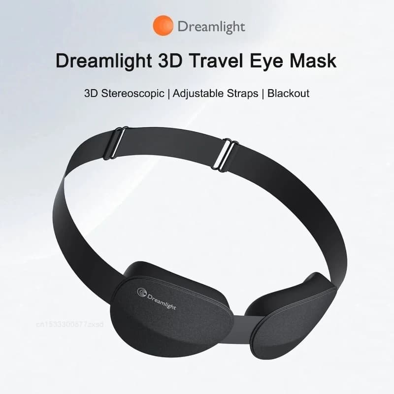 Mascherina per Dormire 3D Dreamlight, Maschera per Occhi Stereoscopica Portatile e Regolabile con Forma Concava