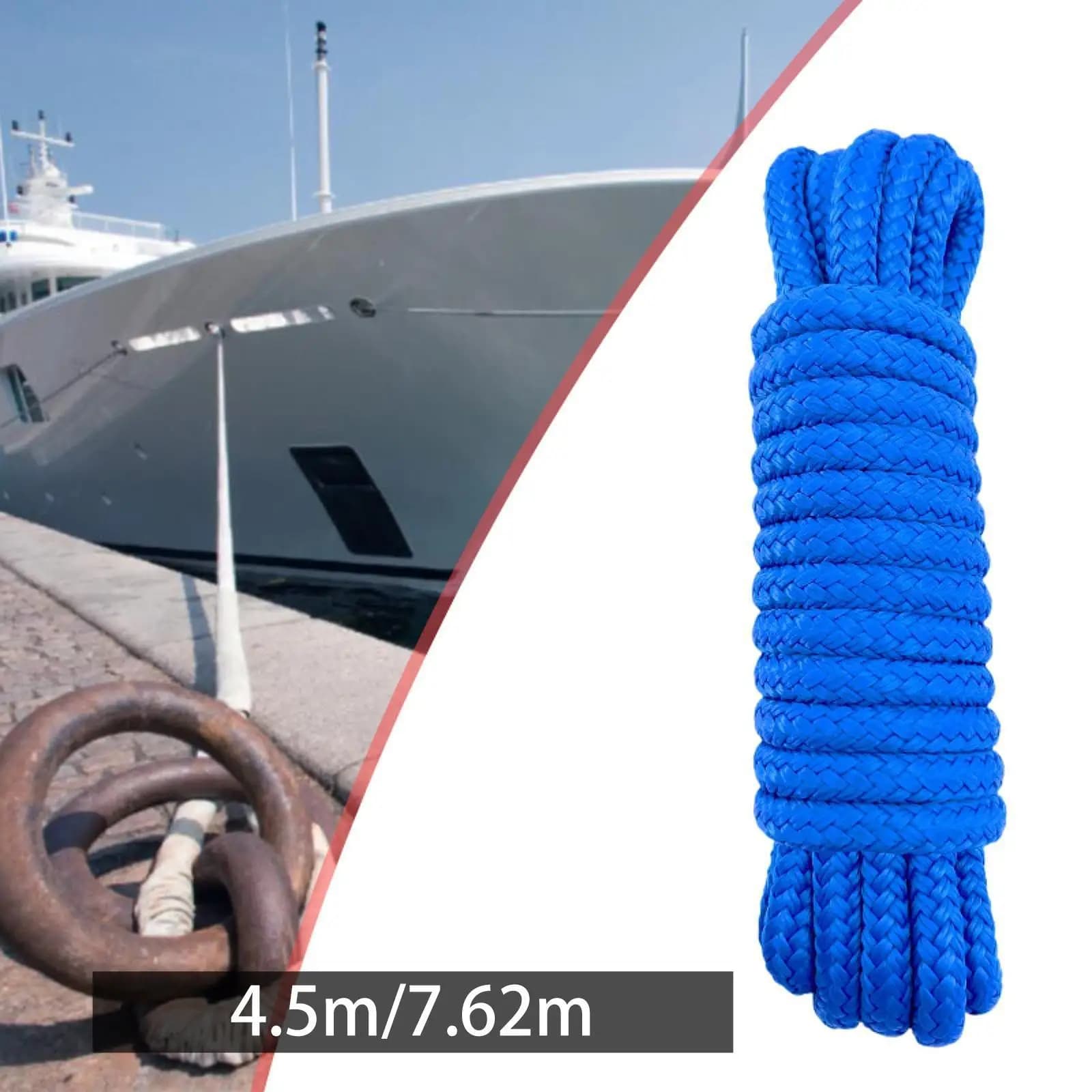 Corda per banchina per barche premium Linea di ormeggio marina in nylon resistente all'usura Corda di aggancio per carichi pesanti Accessori per barche professionali