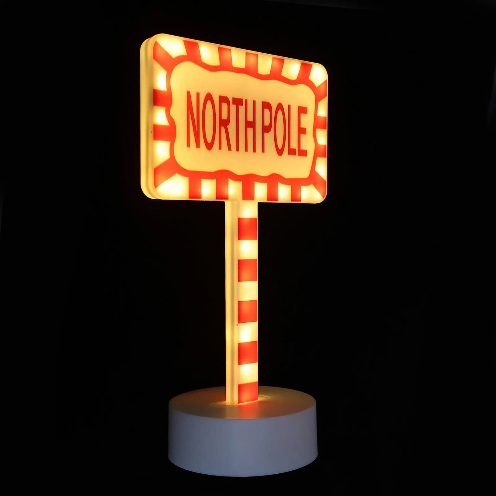 Lampada Notturna LED a Forma di Cartello Natalizio, Multicolore con Luce Vibrante, Decorazione Festiva da Tavolo, Scrivania o Comodino per Feste e Bar