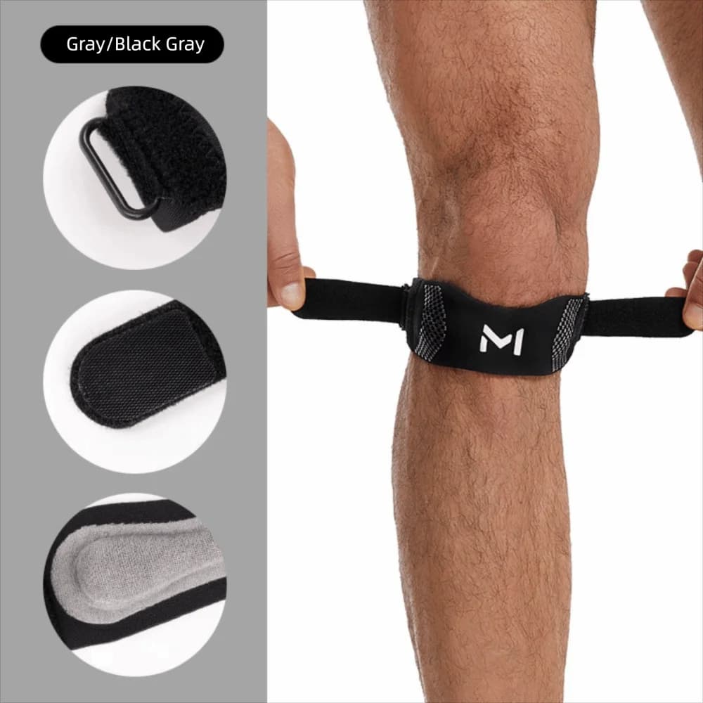 Ginocchiera a Pressione con Fascia per Rotula, Traspirante, Ammortizzante, Supporto per Rotula Regolabile, Fascia Pressurizzante per Ginocchio