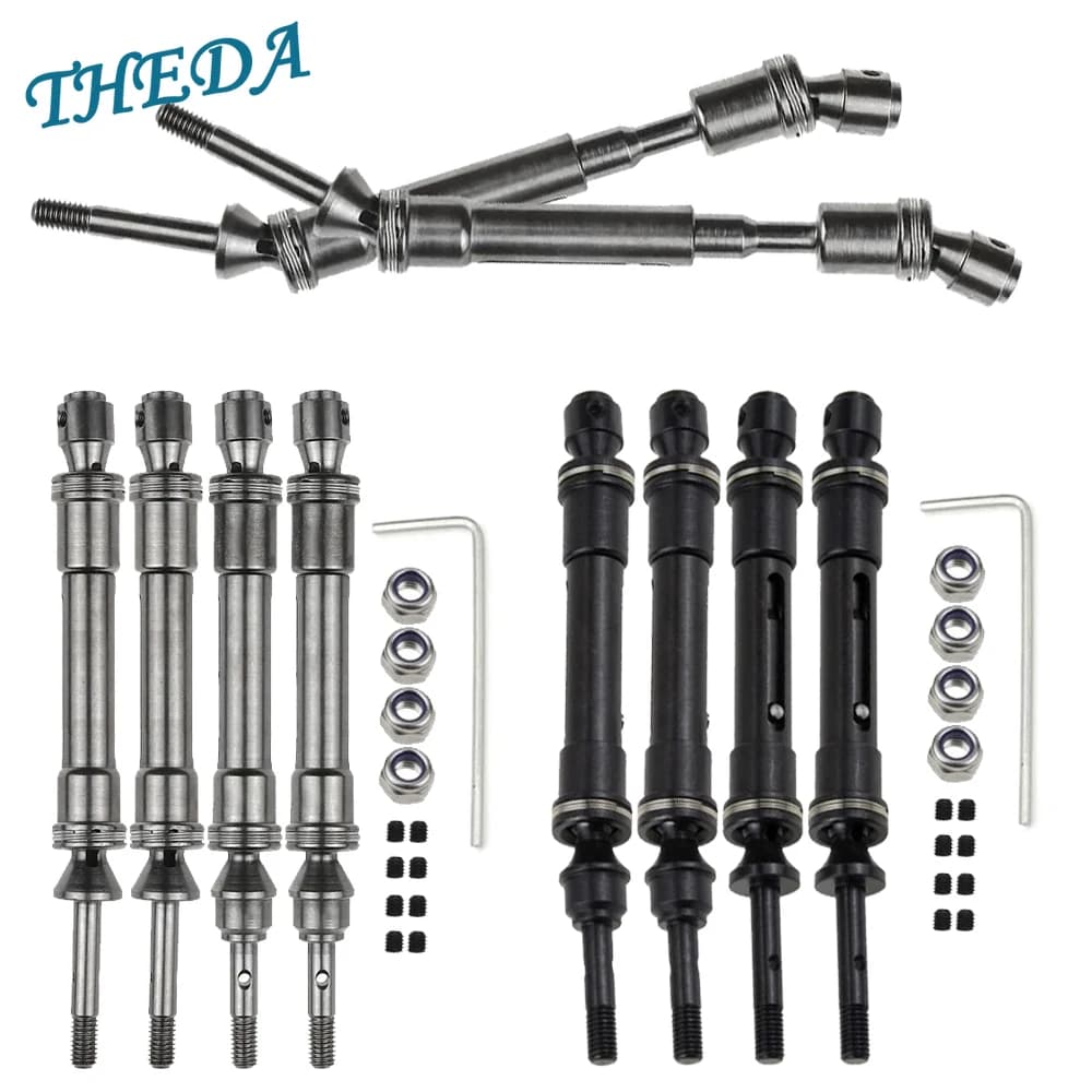 Acciaio CVD anteriore posteriore gruppo albero di trasmissione Heavy Duty per 1/10 Traxxas 4 x4 SLA017 SLA018 Slash Rustler VXL Stampede ricambi auto