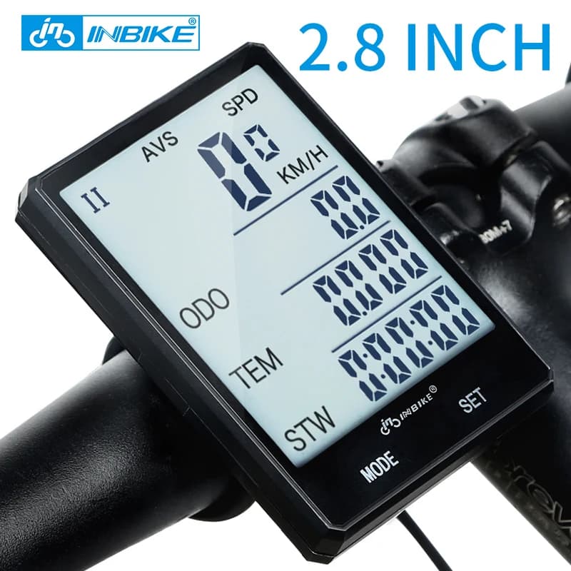 INBIKE 2.8 pollici bicicletta Computer Wireless bici Computer luce faro Set tachimetro antipioggia contachilometri orologio da ciclismo CX-9