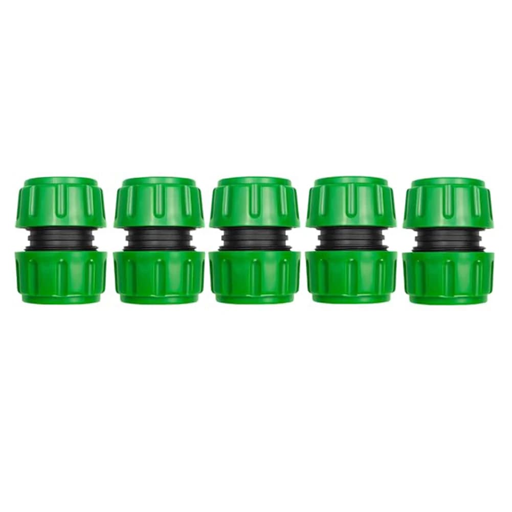 Confezione da 5 Connettori di Riparazione per Tubi da Giardino in ABS per Estendere la Lunghezza del Tubo o Riparare Perdite, Connessione Rapida in Plastica Verde