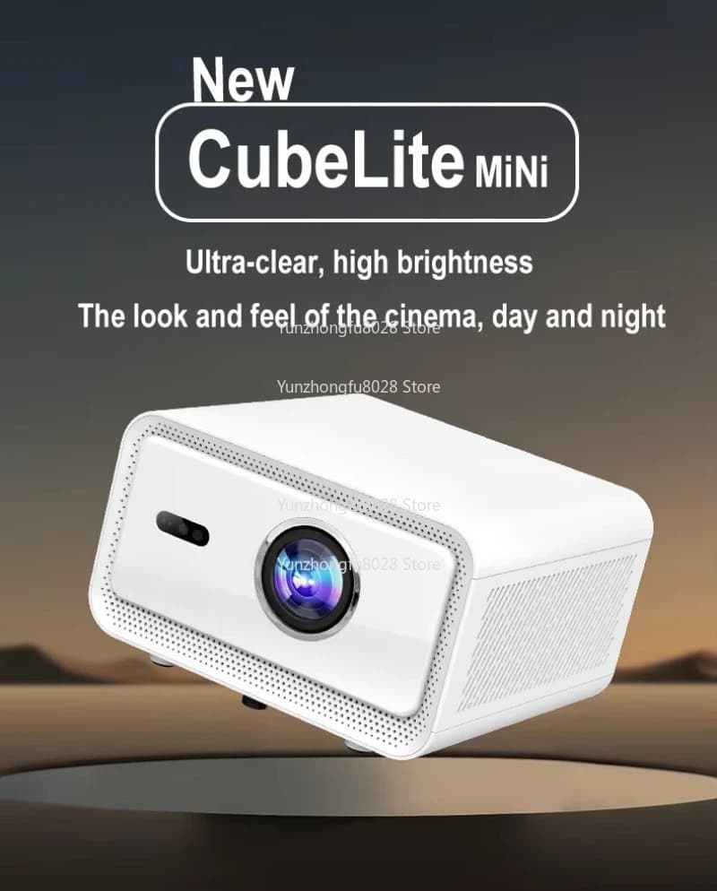 Mini Proiettore Smart Android 12 4K 1080P LED 1500 ANSI Lumen Risoluzione 2GB Memoria 32GB