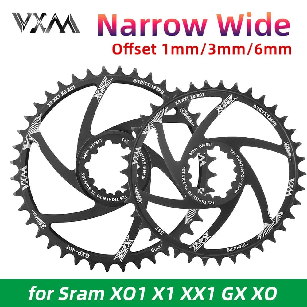 VXM Corona Stretta Lana MTB Ruota di Catena 30-40T Rotonda Per SRAM XX1 X9 XO X01 gx11 Eagle NX 1mm 3mm 6mm Guarnitura