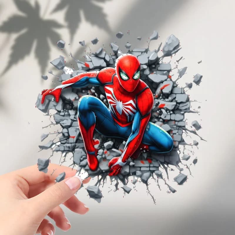Classic Marvel Spider-Man PVC Car Decal UV Printing Waterproof Sunscreen Eco-Friendly Auto Body Decorative Sticker