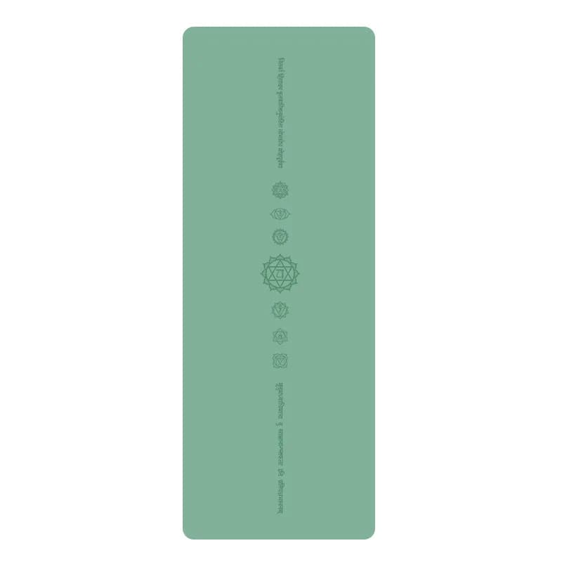 Tappetino da yoga Lezyan 5mm in PU e gomma naturale, ispessito, antiscivolo, per fitness, sport, allenamento, ginnastica, esercizi, palestra, personalizzabile.