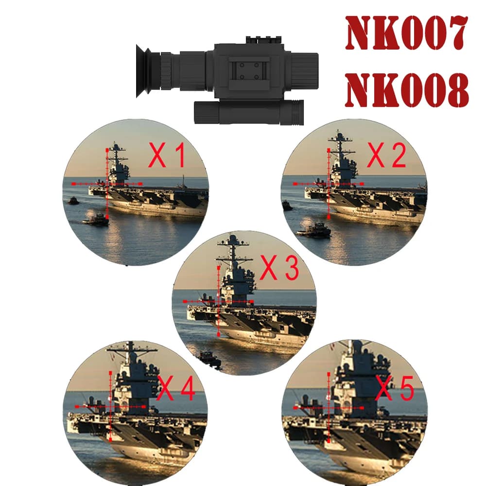 NK007/NK008 Megaorei Monocolo con Visione Notturna, Binocolo Portatile, Telescopio per Campeggio, Caccia e Birdwatching