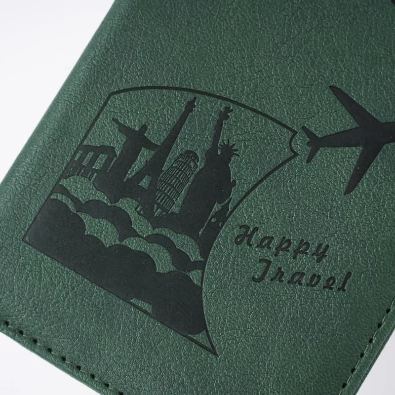 PU Leather Passport Cover With Ticket Clip Multifunctional Passport Holder Multi Slots ID Credit Card Storage