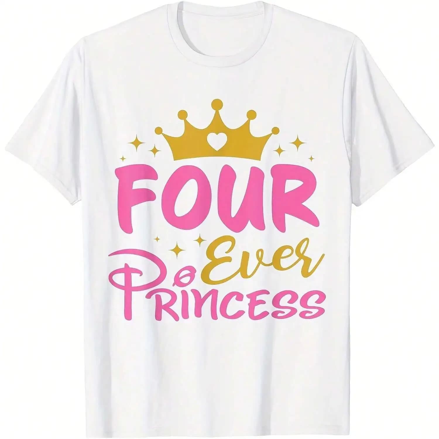 Four-Year-Old Princess Crown 4Th Birthday 4-Year-Old Gis T-Shirt Afternoon