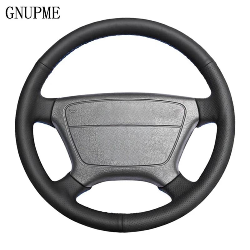 DIY Black Artificial Leather Car Steering Wheel Cover for Mercedes Benz E-Class W210 E 200 240 280 320 1995-2002 W1