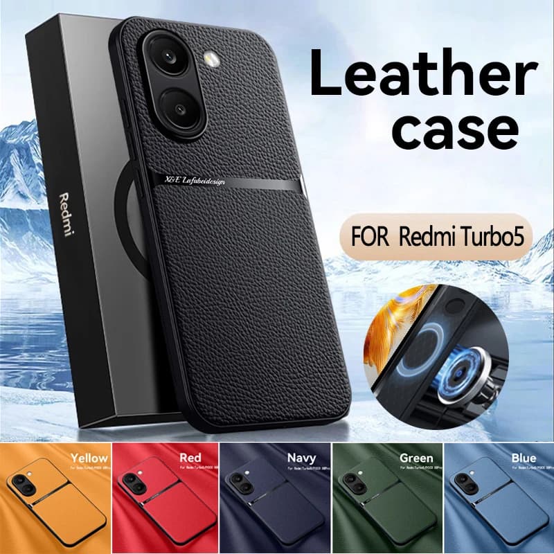 EUCAGR Custodia di lusso in pelle PU per Xiaomi POCO X8 Pro Max Custodia magnetica per telefono per Xiaomi POCO X8Pro Max Cover posteriore