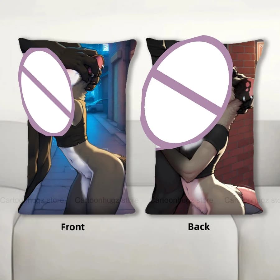 Dakimakura Anime American opossum Federa per cuscino Cuscino per divano Federa per cuscino con stampa fronte-retro 40X60 cm