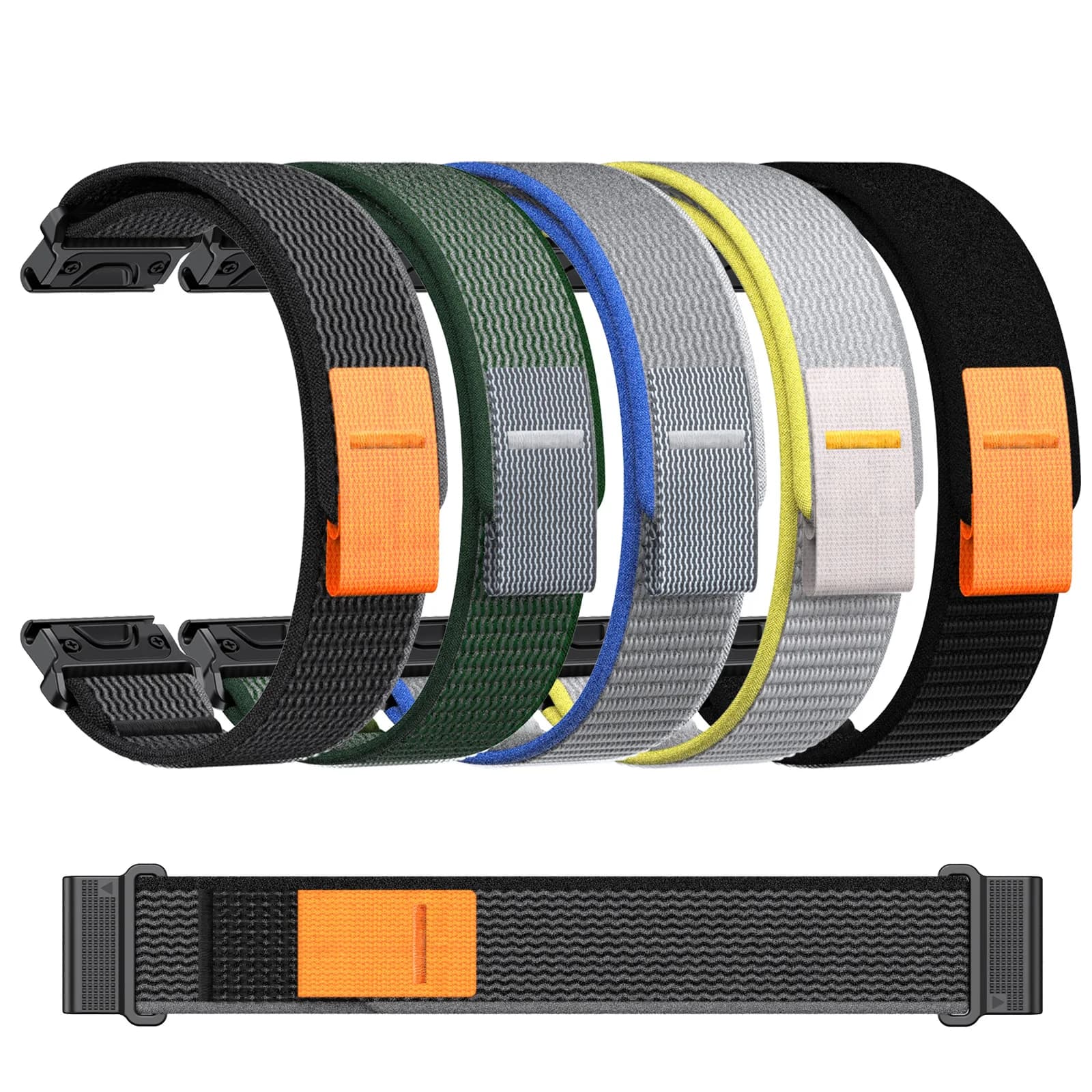 Quick Fit 22/26mm Nylon Watchband for Garmin Instinct 1/2/2X 3 Instinct E Fenix 8 7pro 6/6x 5/5x Strap Replacement Accessories