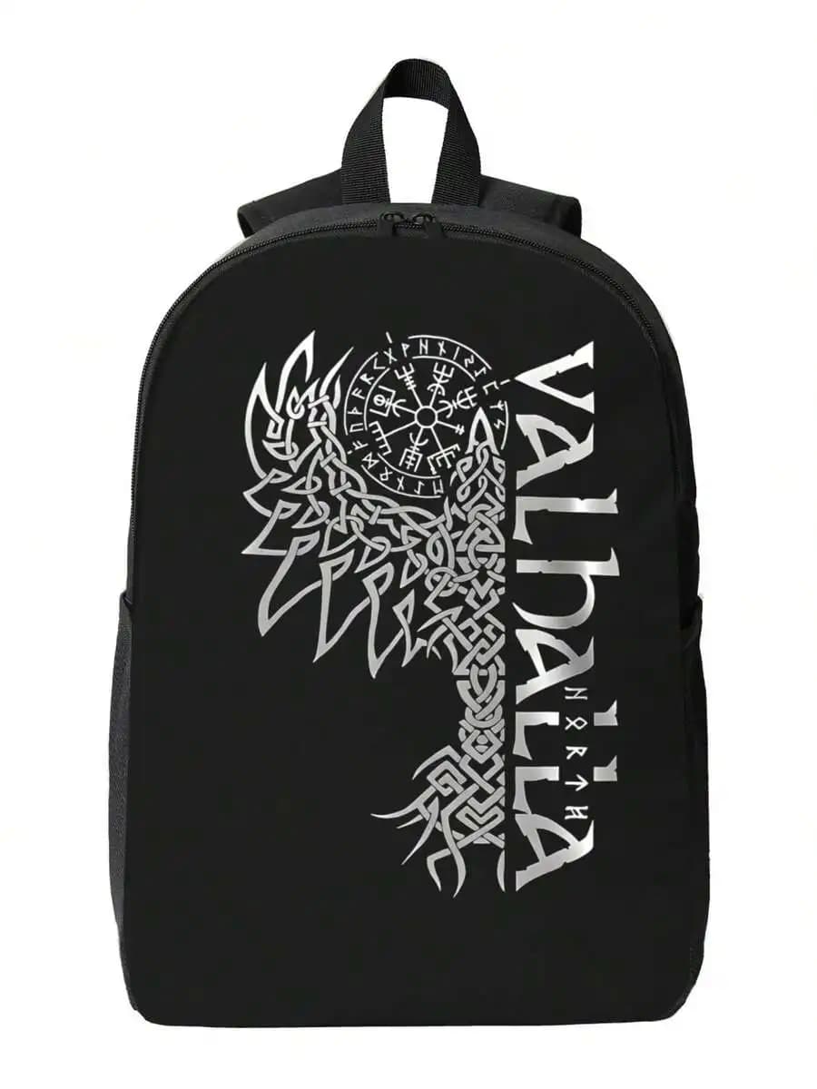 Viking Themed Backpack For Adults - Large Capacity Laptop Bag 17 Inch