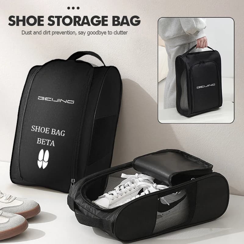 For BAIC Beijing Car Logo Sneaker Storage Bag Travel Outing Shoe Storage Tool BJ40 BJ60 BJ80 X3 X5 EX3 EX5 EC5 EC3 EH ARCFOX