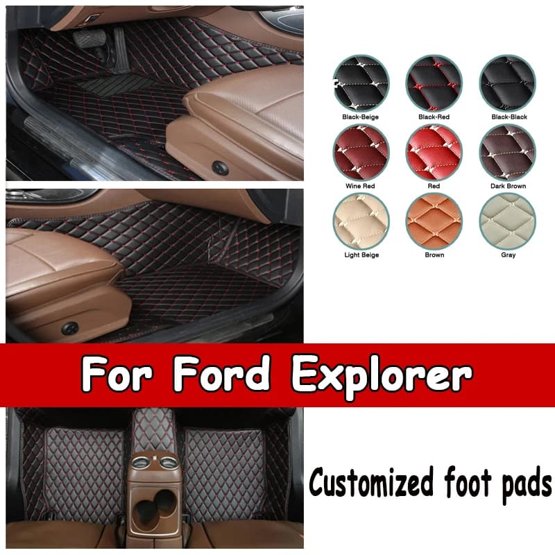 Car mats for Ford Explorer 7 seats 2016 2017 2018 car mat cover for cars interior accessories