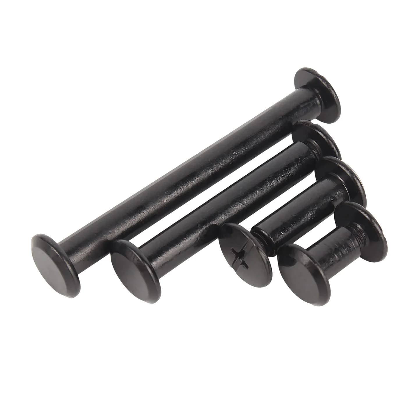 304 Stainless Steel Black Binding Rivets-Double Cap Screw Nuts M4 M5 Book To Lock Screw for DIY Leather Journal
